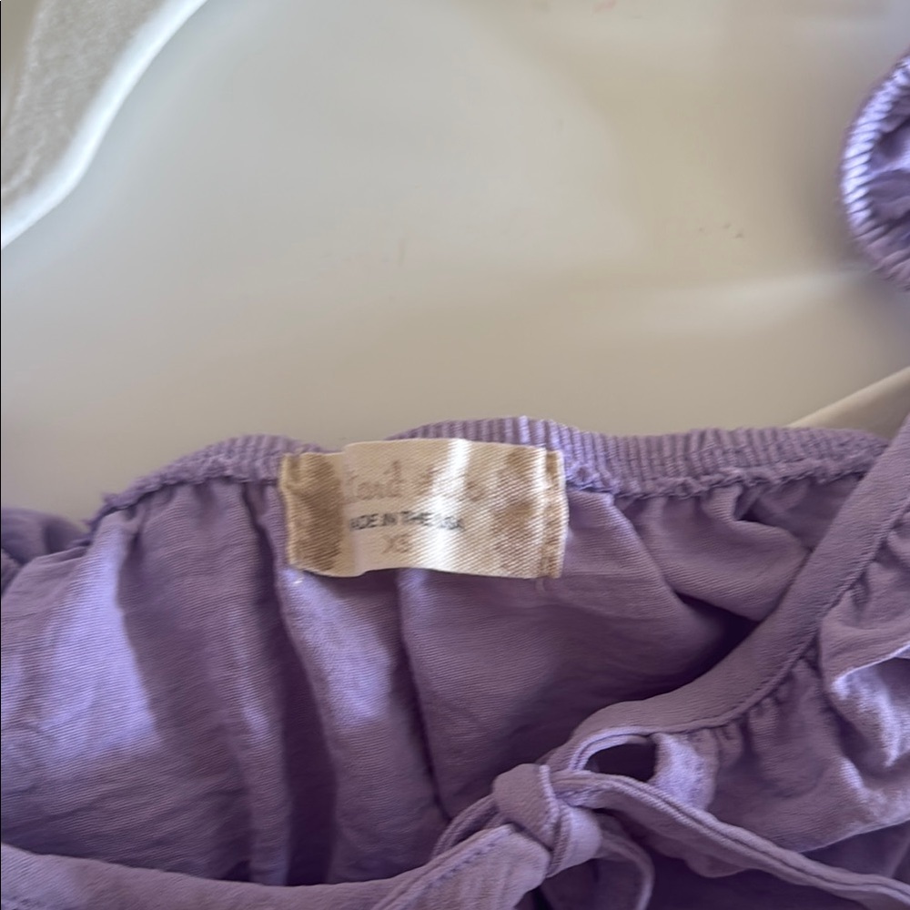 Altar'd State Purple Ruched Ruffled Mini Sundress - Picture 2 of 3